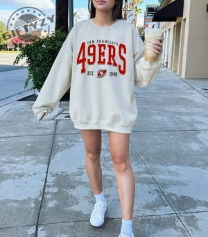 San Francisco Football Sweatshirt Vintage Style San Francisco Football Tshirt Football Hoodie Niners Sweater Football Fan Gifts Shirt giftyzy 4