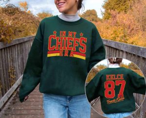 Retro In My Chiefs Era Shirt Vintage Travis Kelce Tshirt America Football Sweatshirt Football Fan Gifts Travis Kelce The Eras Tour revetee 4