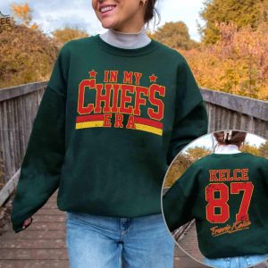 Retro In My Chiefs Era Shirt Vintage Travis Kelce Tshirt America Football Sweatshirt Football Fan Gifts Travis Kelce The Eras Tour revetee 4