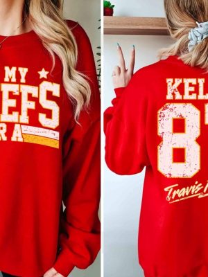 Retro In My Chiefs Era Shirt Vintage Travis Kelce Tshirt America Football Sweatshirt Football Fan Gifts Travis Kelce The Eras Tour revetee 6