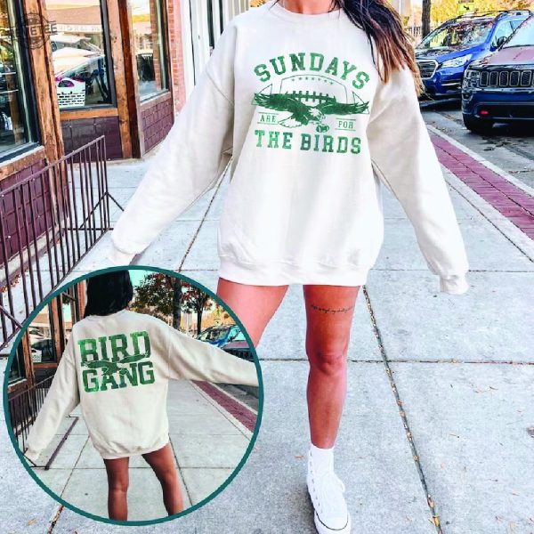 Philadelphia Football Sweatshirt Philadelphia Eagles Sweatshirt Sundays Are For The Birds Philadelphia Eagles Shirt Bird Gang Football Sunda revetee 3