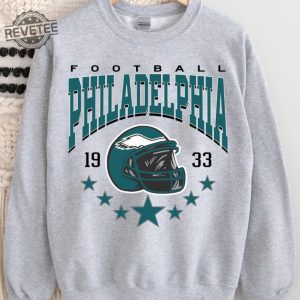 Philadelphia Football Sweatshirt Vintage Style Philadelphia Football Crewneck Football Sweatshirt Philadelphia Sweatshirt Football Gifts revetee 3