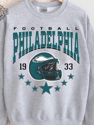 Philadelphia Football Sweatshirt Vintage Style Philadelphia Football Crewneck Football Sweatshirt Philadelphia Sweatshirt Football Gifts revetee 3