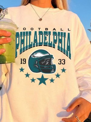 Philadelphia Football Sweatshirt Vintage Style Philadelphia Football Crewneck Football Sweatshirt Philadelphia Sweatshirt Football Gifts revetee 5