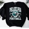 Philadelphia Football Crewneck Sweatshirt Hoodie Tshirt Game Day Pullover Eagle 90S Style Football Crewneck revetee 1