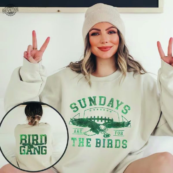 Eagles Kelly Green Hoodie Sweatshirt T Shirt Double Sided Sundays