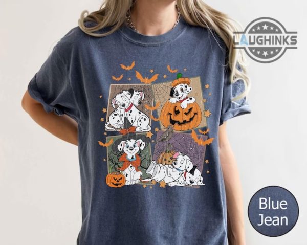 101 dalmatians shirt sweatshirt hoodie mens womens adults kids disney costumes vintage disneyland halloween shirts sppoky vibes pumpkin dogs tshirt laughinks 3