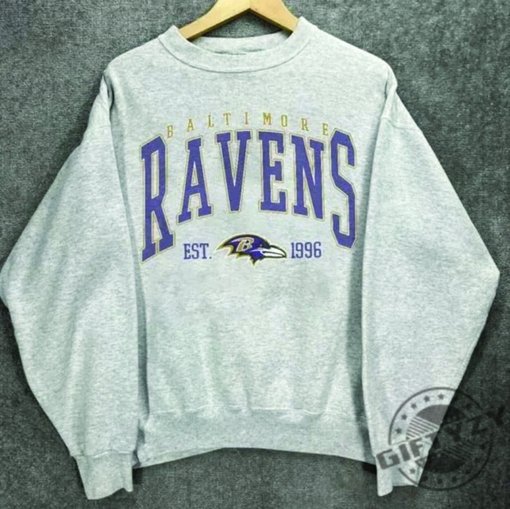 Vintage Baltimore Ravens Shirt Vintage Nfl Ravens Football Unisex Sweatshirt Baltimore Ravens Hoodie Nfl Ravens Tshirt American Football Bootleg Gift