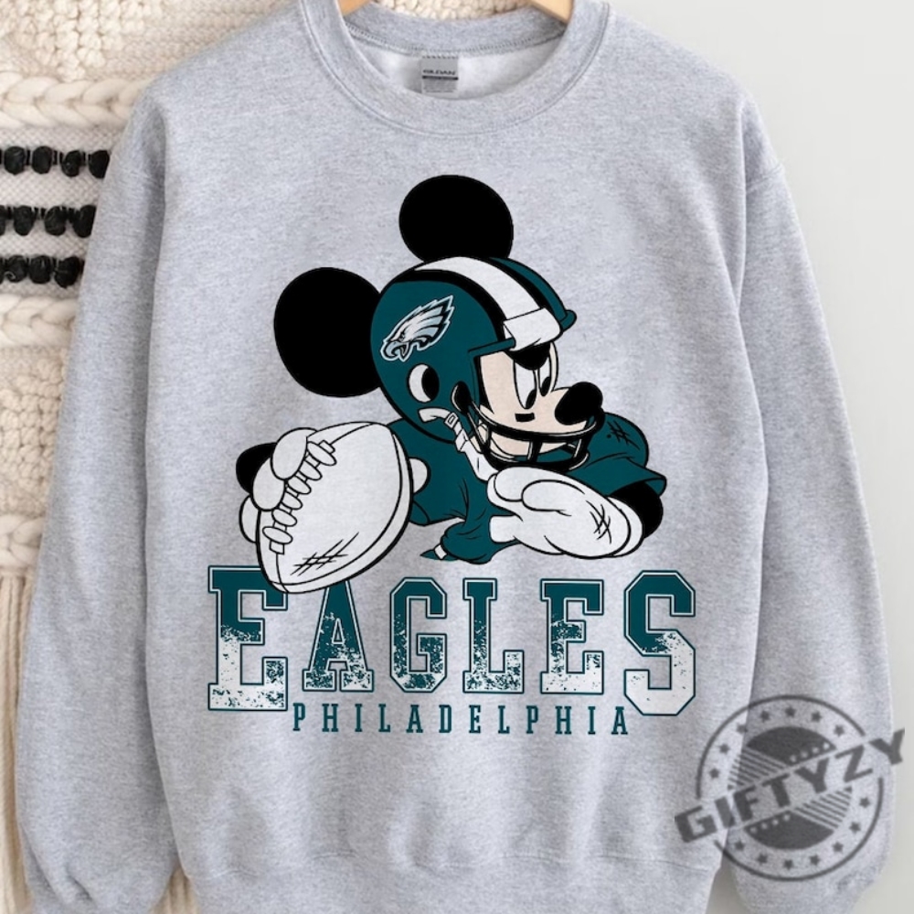 Philadelphia Eagles Mickey Football Team Shirt Choose Nfl Football Teams Inspired Mickey Mouse Sweatshirt Game Day Tshirt Football Season Hoodie Trending Shirt