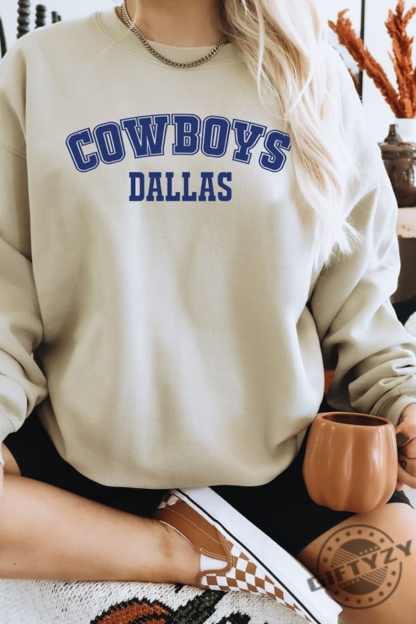 Cowboys Football Shirt Football Season Sweatshirt Dallas Gameday Tshirt Gift For Her Dallas Hoodie Dallas Football Shirt giftyzy 2