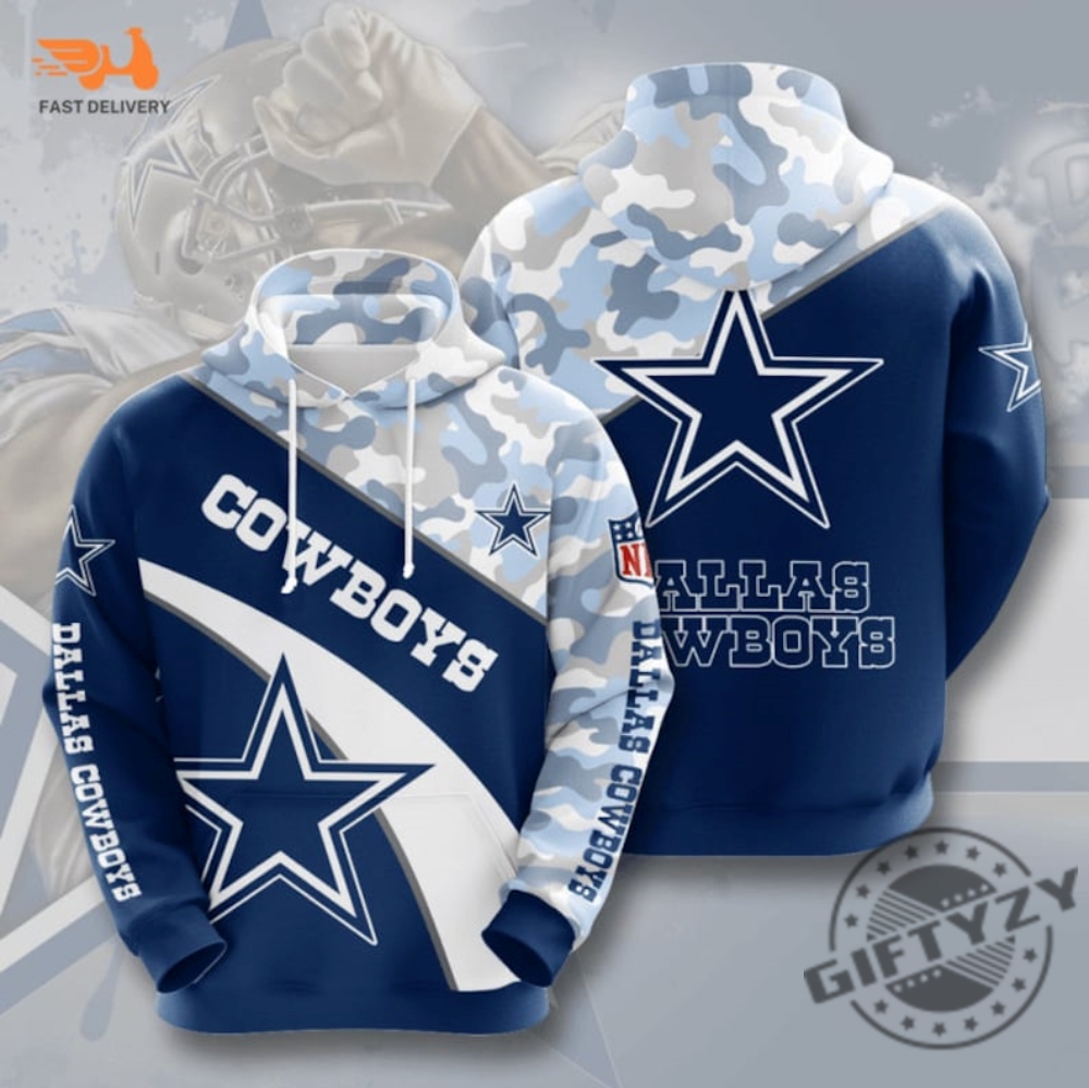 N.F.L.Dallas Cowboys Team Logo Nightmare Before 3D Hoodie All Over