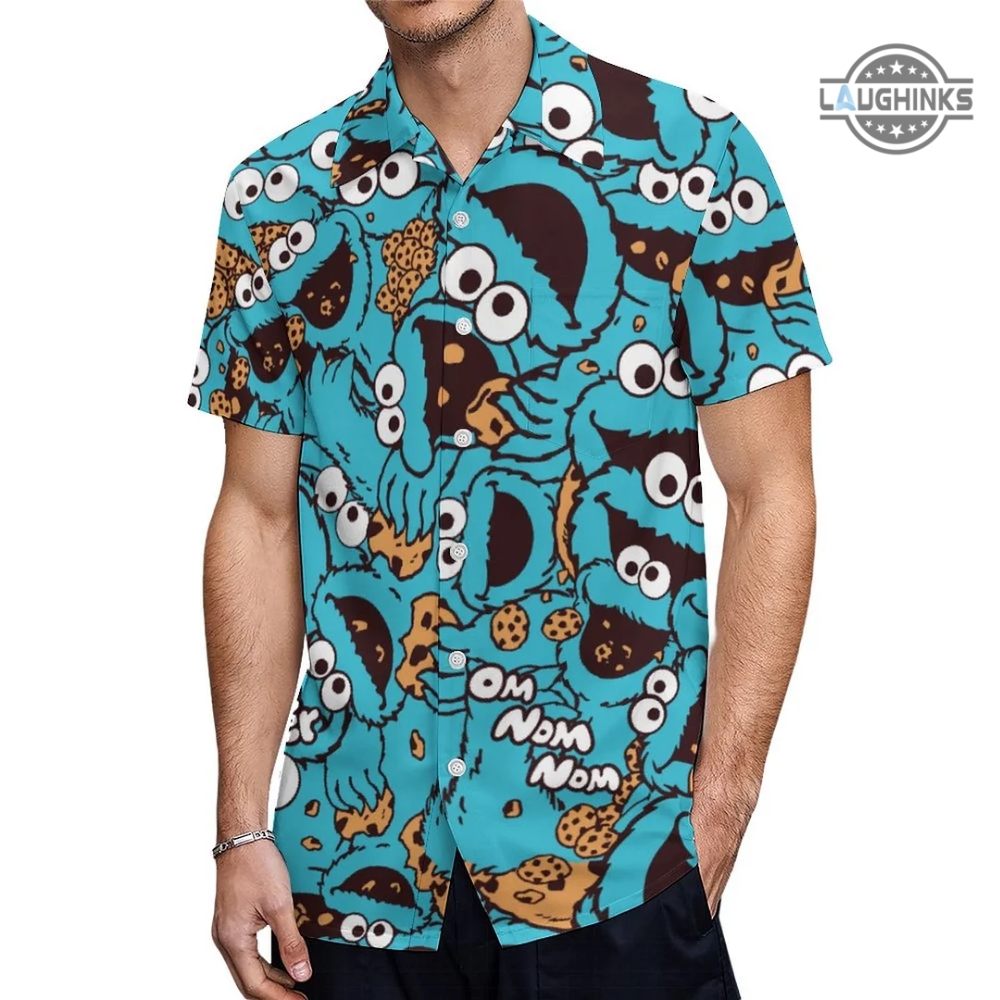 Sesame Street Cookie Monster Om Nom Nom Crew Neck Short Sleeve