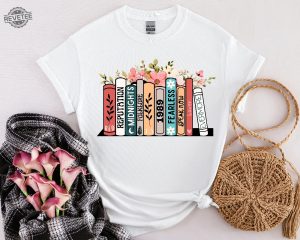 Music Albums As Books Tshirt Concert Shirt Fan Shirt Lover Merch Tee Music Shirt Floral Ts Merch Top Music Fan Album Tshirt Taylor Swift Amc Merchandise Amc Eras Tour Merch revetee 3