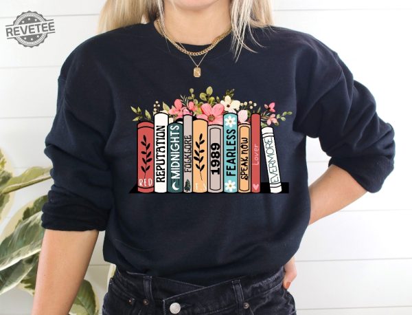 Music Albums As Books Tshirt Concert Shirt Fan Shirt Lover Merch Tee Music Shirt Floral Ts Merch Top Music Fan Album Tshirt Taylor Swift Amc Merchandise Amc Eras Tour Merch revetee 4