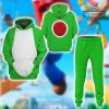 yoshi hoodie tshirt sweatshirt sweatpants all over printed super mario yoshi halloween costume yoshi costumes adults kids game super mario bros cosplay green suit laughinks 1