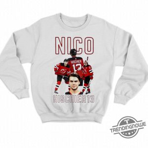 Nico Hischier New Jersey Devils Cartoon signature shirt, hoodie