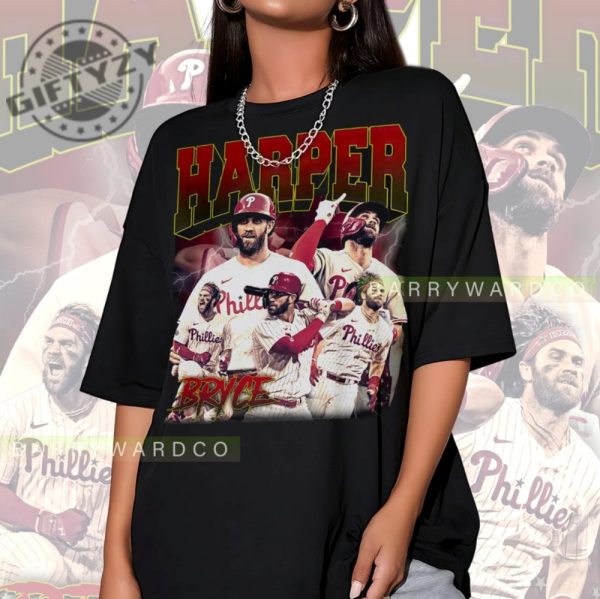 Bryce Harper Vintage 90S Shirt Bryce Harper Sweatshirt Gift For Her And Him Hoodie Bryce Harper Graphic Tee Baseball Shirt giftyzy 1