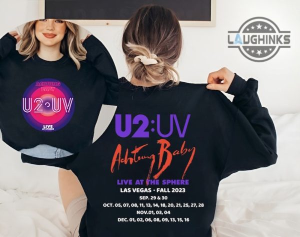 u2 concert shirt sweatshirt hoodie mens womens double sided u2 concert las vegas ultraviolet sphere shirts concierto u2 bono u2 en las vegas mexico 2023 laughinks 1