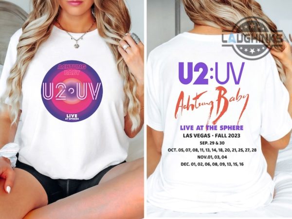 u2 concert shirt sweatshirt hoodie mens womens double sided u2 concert las vegas ultraviolet sphere shirts concierto u2 bono u2 en las vegas mexico 2023 laughinks 2