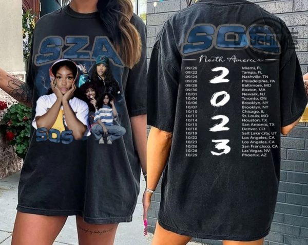 sza concert shirt hoodie sweatshirt mens womens double sided vintage sza tour 2023 shirts sza 90s bootleg t shirt snooze kill bill sos open arms big boy gift for fan laughinks 1