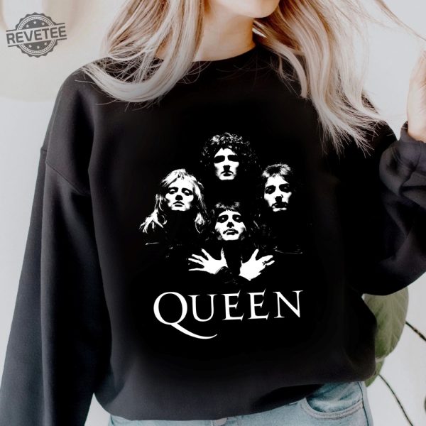 Queen Band Shirt Freddie Mercury Shirt Festival Clothing Rock Band 80S Nostalgia Vintage Style Queen Tee Shirt For Women Men revetee 2