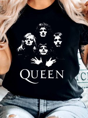 Queen Band Shirt Freddie Mercury Shirt Festival Clothing Rock Band 80S Nostalgia Vintage Style Queen Tee Shirt For Women Men revetee 3