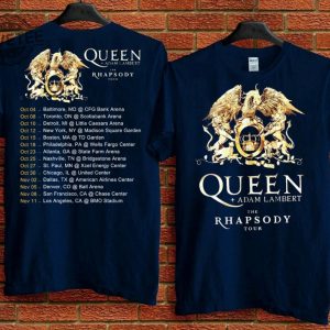 Queen Adam Lambert The Rhapsody Tour 2023 Tshirt Queen Rock Band Tour 2023 Tshirt Queen Band Tshirt Adam Lambert Tour 2023 Shirt revetee 4