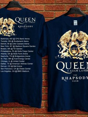 Queen Adam Lambert The Rhapsody Tour 2023 Tshirt Queen Rock Band Tour 2023 Tshirt Queen Band Tshirt Adam Lambert Tour 2023 Shirt revetee 4