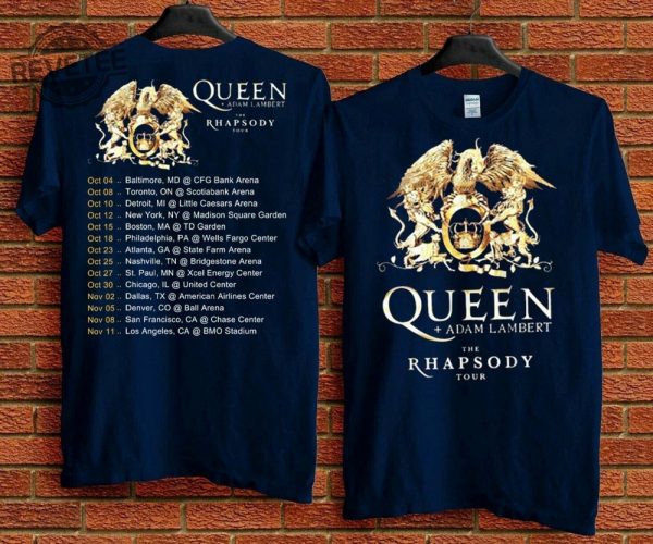 Queen Adam Lambert The Rhapsody Tour 2023 Tshirt Queen Rock Band Tour 2023 Tshirt Queen Band Tshirt Adam Lambert Tour 2023 Shirt revetee 4