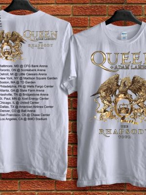 Queen Adam Lambert The Rhapsody Tour 2023 Tshirt Queen Rock Band Tour 2023 Tshirt Queen Band Tshirt Adam Lambert Tour 2023 Shirt revetee 5