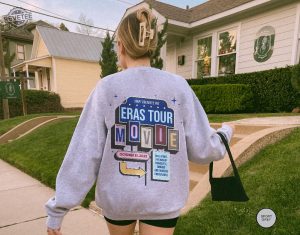 Eras Movie Sweatshirt Eras Tour Movie Outfit Taylor Swiftie Merch Eras Movie Bracelet Taylor And Travis Swiftie Gifts Retro Movie Tee revetee 7