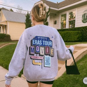 Eras Movie Sweatshirt Eras Tour Movie Outfit Taylor Swiftie Merch Eras Movie Bracelet Taylor And Travis Swiftie Gifts Retro Movie Tee revetee 7