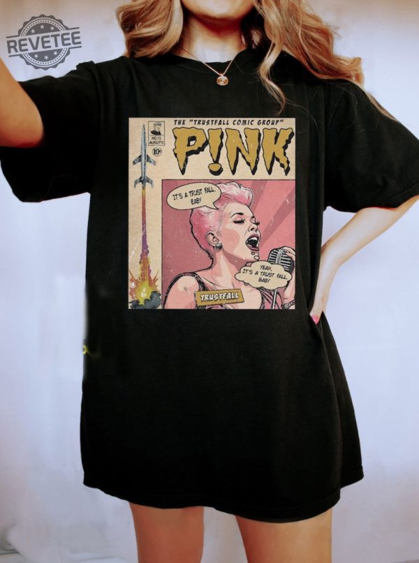 Pnk Pink Singer Summer Carnival 2023 Tour Tshirt Trust Fall Album Shirt Pink Tour Shirt revetee 1