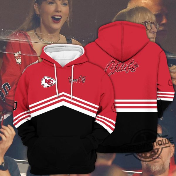 Kansas City Chiefs Taylor Shirt Chiefs Jacket 3D Hoodie Sweatshirt Cosplay Windbreaker Travis Kelce Zip Jacket Taylor Swift Chiefs trendingnowe.com 1
