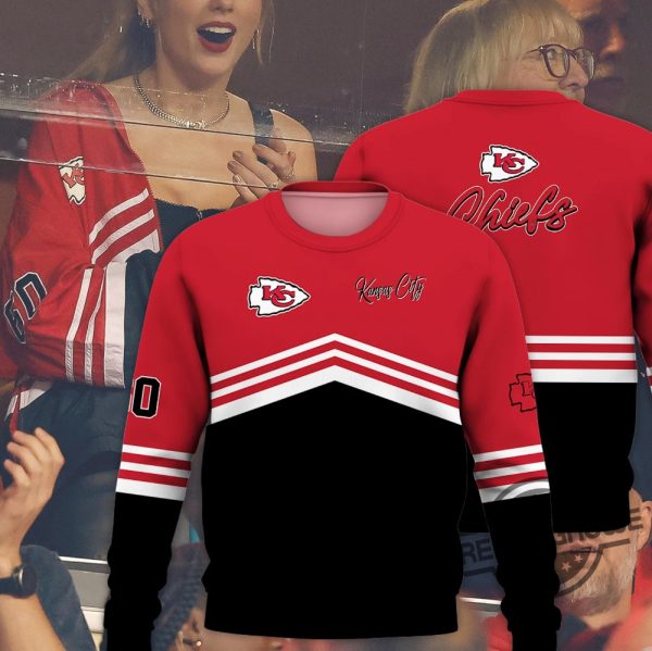 Kansas City Chiefs Taylor Shirt Chiefs Jacket 3D Hoodie Sweatshirt Cosplay Windbreaker Travis Kelce Zip Jacket Taylor Swift Chiefs trendingnowe.com 3