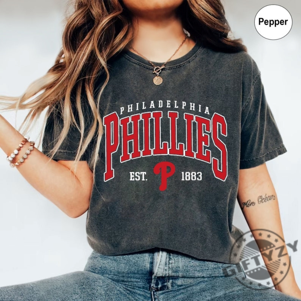 Vintage Phillies Baseball Shirt In October We Wear Red Tshirt Philadelphia Baseball Sweatshirt Kyle Schwarber Hoodie Baseball Jersey Fan Gift