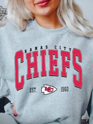 Kansas City Football Sweatshirt Vintage Style Kansas City Football Crewneck Football Sweatshirt Kansas City Sweatshirt Football Fan Gift revetee 3