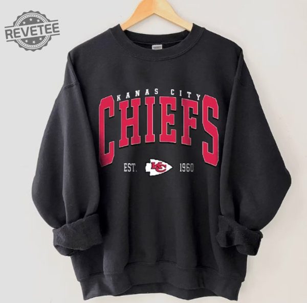 Kansas City Football Sweatshirt Vintage Style Kansas City Football Crewneck Football Sweatshirt Kansas City Sweatshirt Football Fan Gift revetee 4