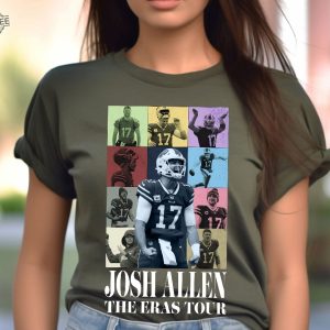 Josh Allen The Eras Tour Sweatshirt Josh Allen Tshirt America Football Sweatshirt Football Fan Gifts Josh Allen Shirt Josh Allen Hoodie revetee 3