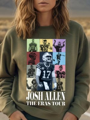 Josh Allen The Eras Tour Sweatshirt Josh Allen Tshirt America Football Sweatshirt Football Fan Gifts Josh Allen Shirt Josh Allen Hoodie revetee 5