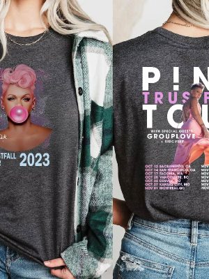 Pnk Summer Carnival 2023 Trustfall Album Tee Pink Singer Tour Music Festival Shirt Concert Apparel Tour Shirt Pink Music Clothing revetee 5