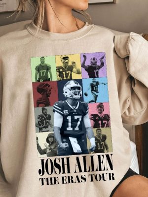 Josh Allen The Eras Tour Sweatshirt Josh Allen Tshirt America Football Sweatshirt Football Fan Gifts Josh Allen Shirt Josh Allen Hoodie revetee 5 1