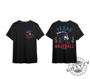 Texas Rangers Shirt Mens Womens Double Sided Tshirt Texas Rangers Hoodie Trendy Unisex Sweater Reaper Baseball Shirts giftyzy 2