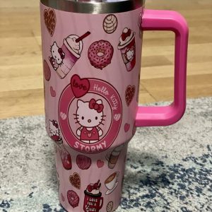 hello kitty tumbler hello kitty 40oz stainless steel stanley cup christmas gift for coffee lovers custom sanrio hello kitty i love you a latte