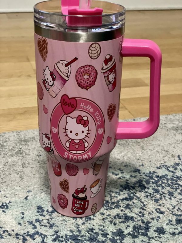 hello kitty tumbler hello kitty 40oz stainless steel stanley cup christmas gift for coffee lovers custom sanrio hello kitty i love you a latte