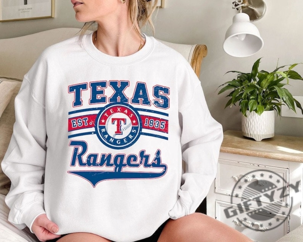 MLB Texas Rangers Baseball Men's Blue Long Sleeve T-Shirt