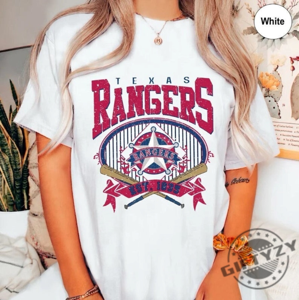 "Show Your Texas Pride with the Authentic Rangers Baseball Shirt" 5 Vintage Texas Baseball Est 1835 Shirt Texas Ranger Vintage Mlb Sweatshirt Vintage Rangers Baseball Tshirt Unisex Hoodie Gift For Fans