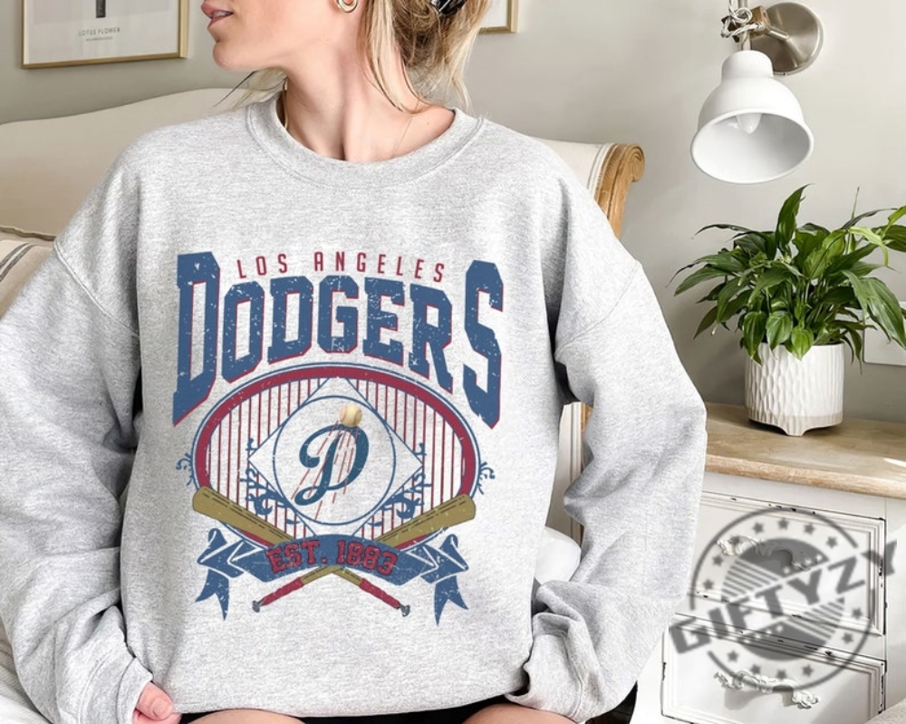 Classic Dodger Crewneck Sweatshirt Dodgers Crewneck LA 