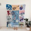 Retro Tayswift The Erars Tour Blanket Vintage Swiftie Blanket Merch Swiftie Gift Gift For Best Friend Woven Cotton Throw Unique revetee 1