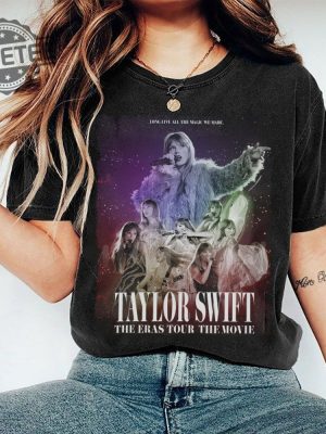 Retro Taylor Swift The Concert Film T Shirt The Eras Tour Movie Sweatshirt Swifties Movie Version Music Concert Merch Tee Gift For Fan Unique revetee 2